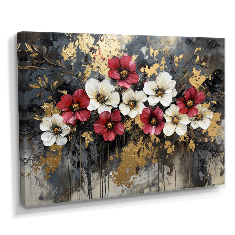 Cristal violet fleurs Wild Harmony II - cornouiller, art mural, H 16 po x l 32 po, Toile tendue, Ne s'applique pas