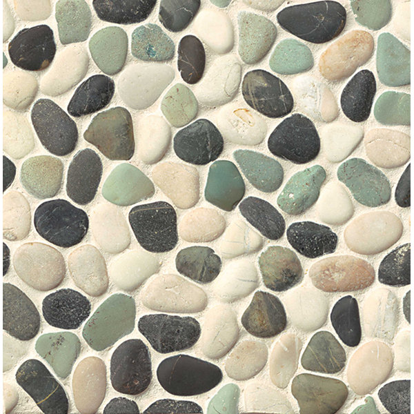 Hemisphere Engineered Stone Pebble Mosaic Wall Tile