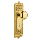 Egg & Dart Plate with Decorative Keyhole and New York Door Knob