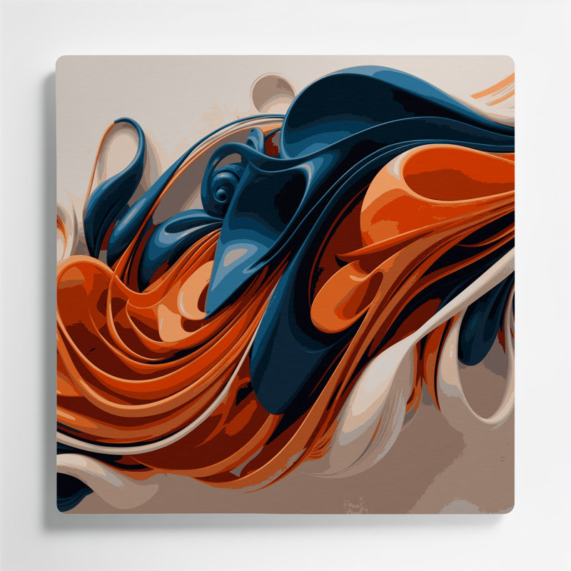«Biomorphic Abstraction 99», art mural en métal rose, H 12 po x l 12 po