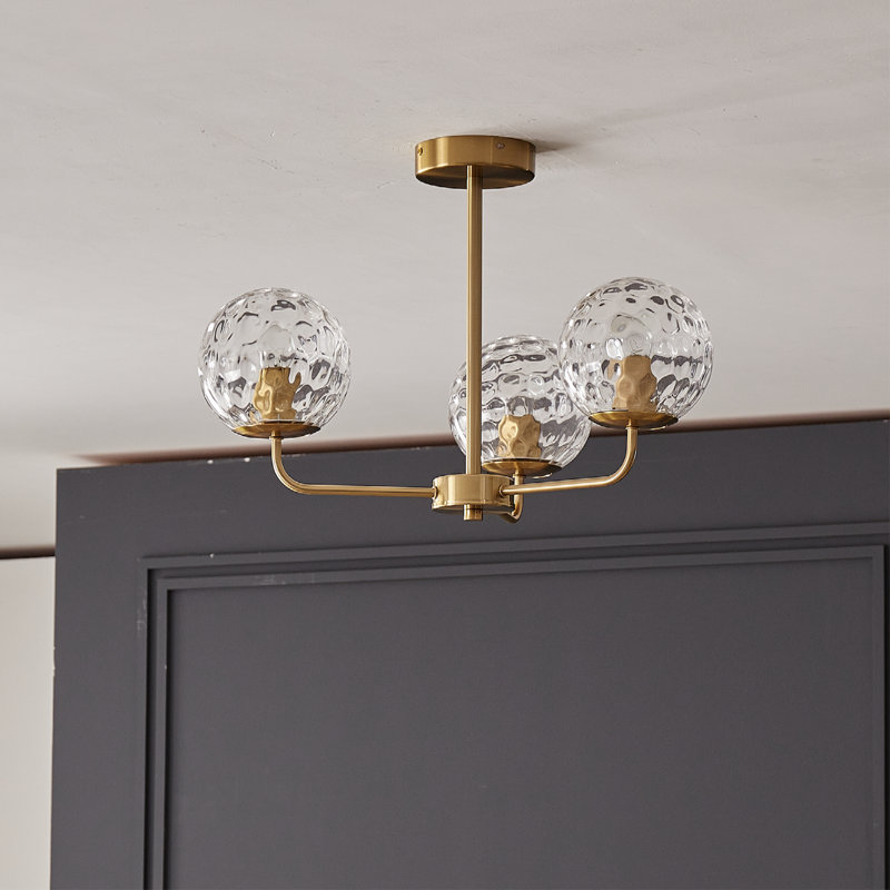 Moonya Glass Semi Flush Mount