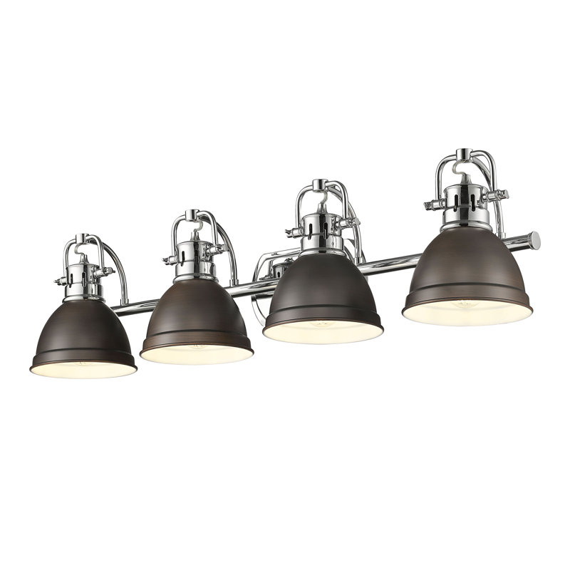 Ensemble de meuble-lavabo 4 lumières Brynnan, Chrome chrome, Bronze huilé