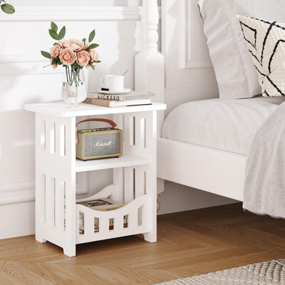 36cm W PVC Bedside Table