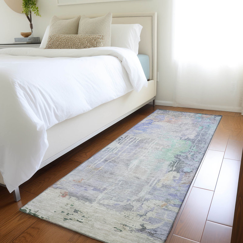Tapis mauve lavable intérieur / extérieur Sofina , 2 pi 3 po x 7 pi 6 po