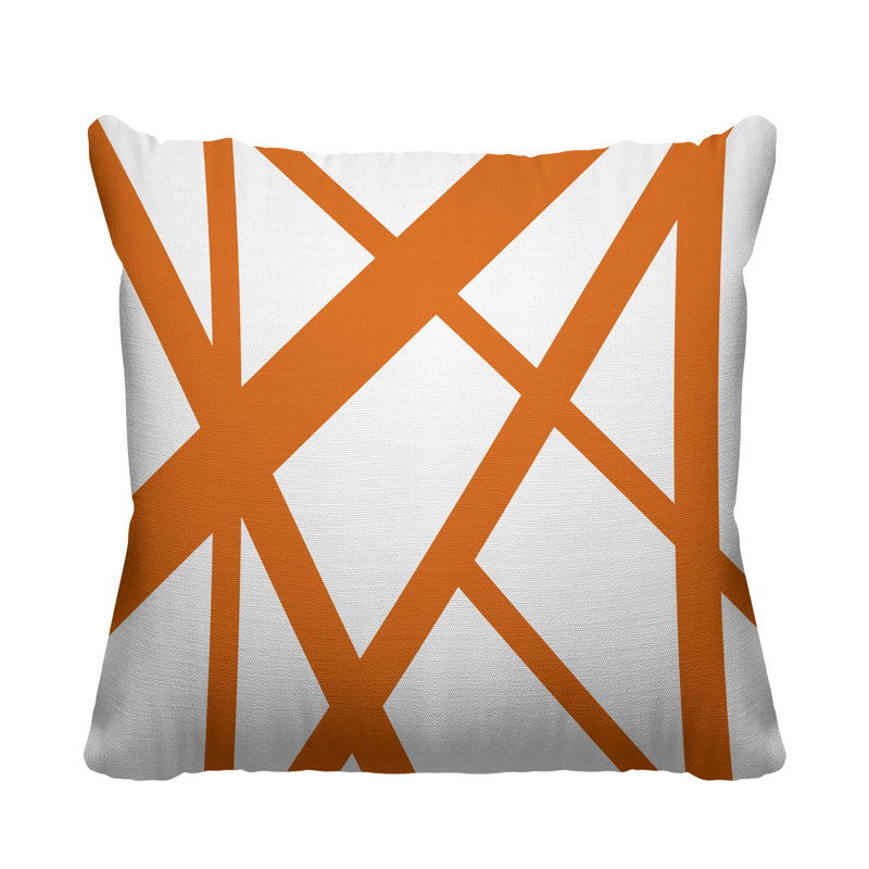 Shelly Outdoor Reversible Throw Pillow, 17W" x 17H", Orange