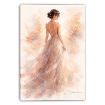 Golden Stillness Wrapped Canvas Wall Art
