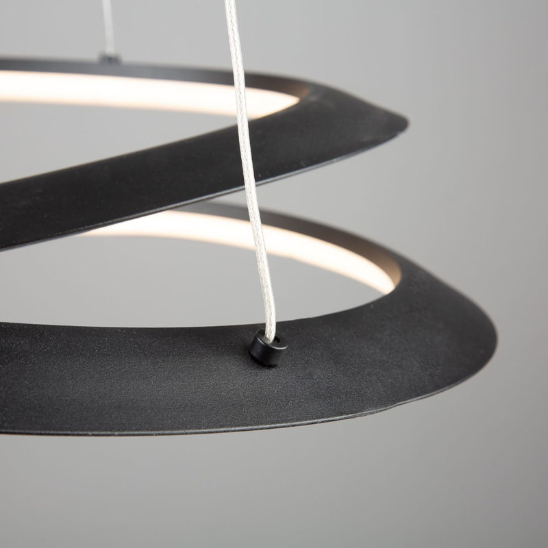  Luminaire suspendu 24 W DEL noir