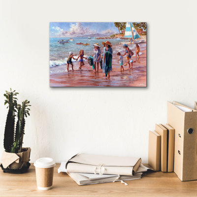 "Epic Graffiti" On The Beach "par Nicky Boehme, art mural sur toile, 18 po x 12 po