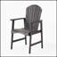 Chaises de salle à manger d'extérieur résistantes aux intempéries en bois d'acacia Adirondack (ensemble de 2), finition, siège durable et confortable pour patio et jardin-720012979