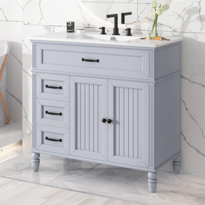 Meuble-lavabo 36 po avec lavabo en céramique
