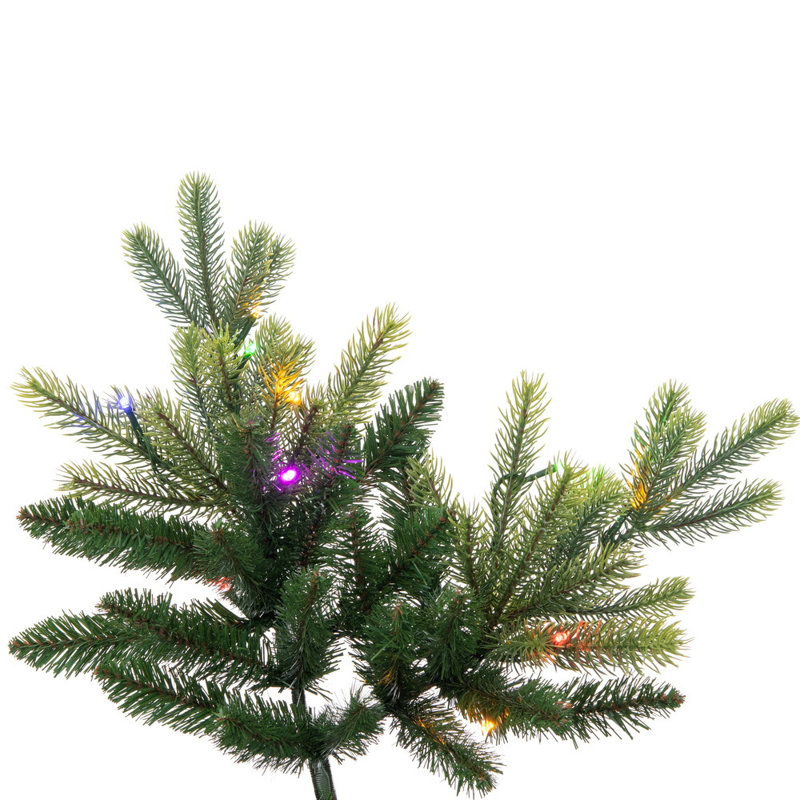  Sapin de Noël artificiel pré-éclairé 6,5 pi x 48 po avec 500 lumières DEL coaxiales à basse tension et 5 lumières à changement de couleur 5 mm Fraser Fraser