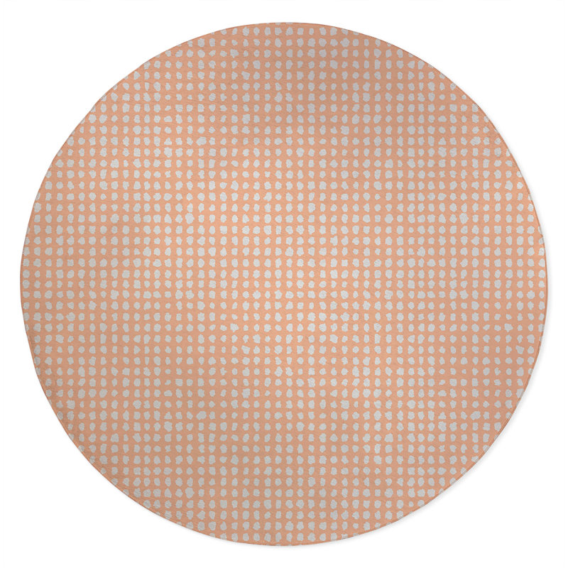 Grunge Row Non-Slip Outdoor Rug, Round 5'