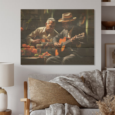Cuba Tropical Rhythms I - Cuba Landscape Wood Wall Art On Natural Pine Wood