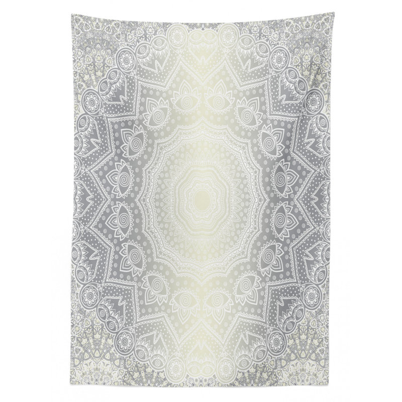 Dining Room Kitchen Tablecloth, Gray, 90" L x 60" W
