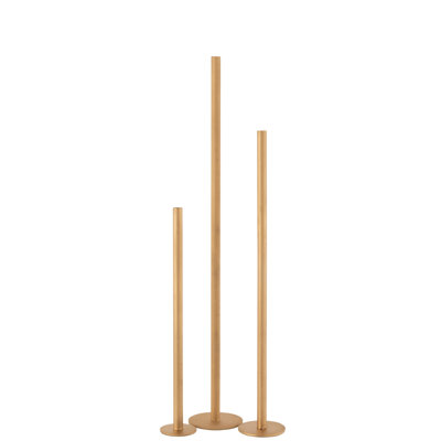 3 Piece Metal Tabletop Candlestick Set