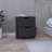 Double Drawer Nightstand 19"H, Bedside Table, Black-1133106214