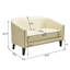 Petite causeuse rembourrée en similicuir Oscar-510454447