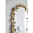 51.5" X 29" Full Length Arched Wall Mirror With Golden Leaf Accents, Decorative Mirror For Living Room Bedroom