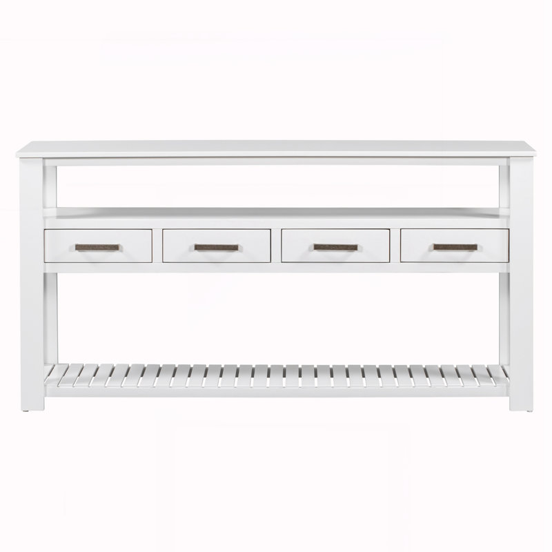 61.5'' Large Entryway Table with 4 Drawers