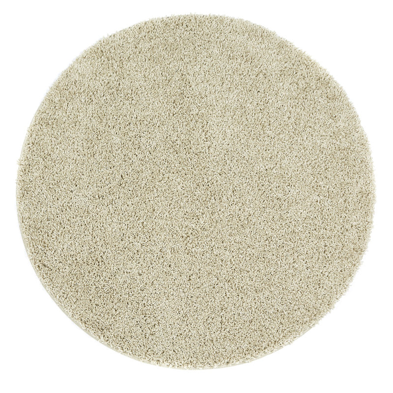 Solid Colour Machine Tufted Area Rug, Round 100 cm