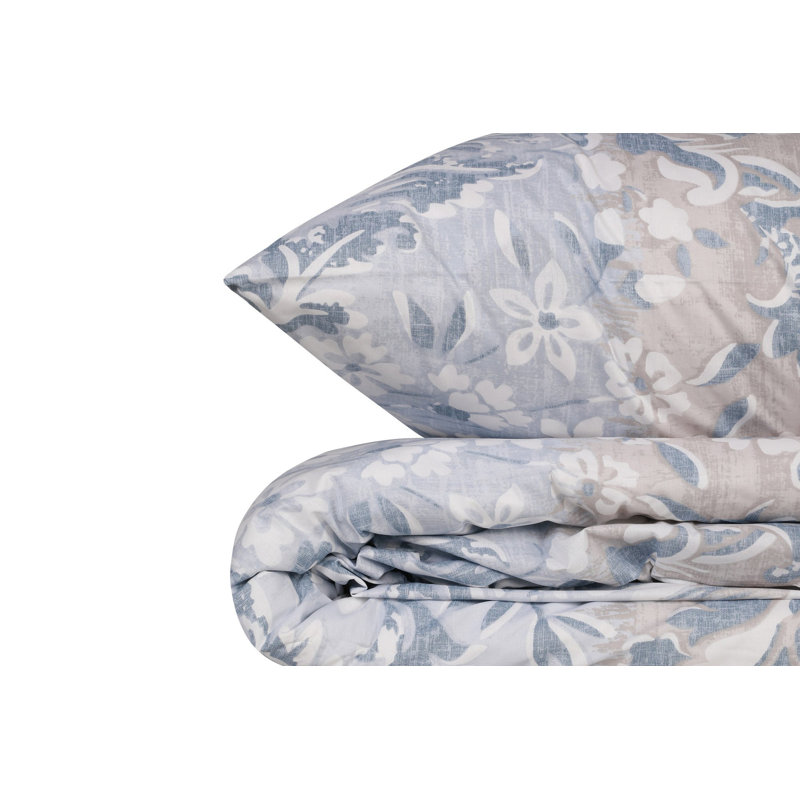 Montez Cotton Damask Duvet Cover Set with Pillowcases Included, 200 x 220cm Duvet Cover + 2 Pillowcases (80 x 80)