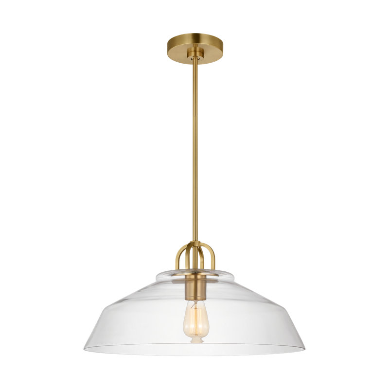 Luminaire suspendu Payton, Laiton satiné, H 9,75 po x l 20 po x P 20 po