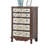 5-Drawer Hand-Painted Entryway Accent Chest