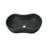 Dark Grey Natural Marble Vessel Sink, Organic Wavy Stone Basin, Matte Finish Vanity Bowl (23.6 Inch) | Gift Idea-123315317
