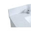 Meuble-lavabo autoportant blanc entièrement assemblé de 30 po avec comptoir en bois massif et marbre d'ingénierie, durable et élégant