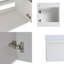 Armoire de salle de bain murale 18 po avec lavabo en résine, meuble-lavabo flottant pour petits espaces-1073550402