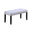 Classic 1Pc Soft Fabric Upholstered Dining Bench In Charcoal, Bent Wood Legs, 41" Long For Room Cohesive Look Modern With Charcoal Fabric, Rubber