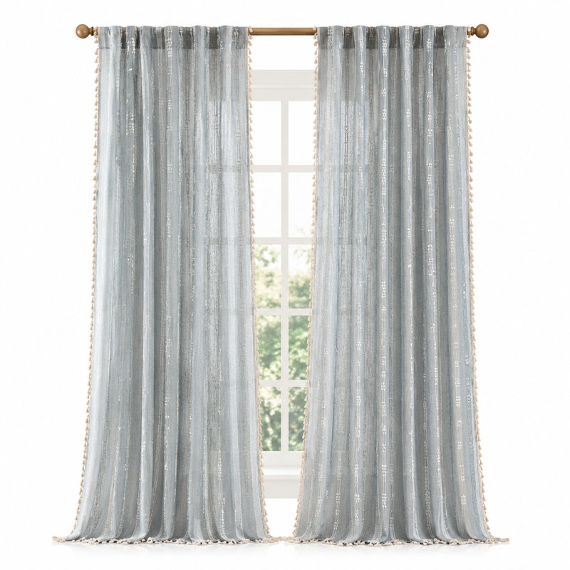 Rideaux à rayures Boho