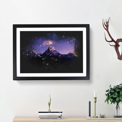 Mountains in Nepal at Night - Picture Frame Graphic Art Print