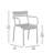 Melmack Commercial Grade Steel Indoor-Outdoor Stackable Chair with 2 Slats and Arms-365188096-398416684