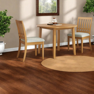 Space-saving 3-piece Dining Table Set With Wood, Modern Style, Ideal For Small Spaces