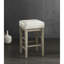 24 po de hauteur, comptoir de 2 sièges en similicuir blanc, structure en bois massif, siège de 15,5 po de largeur et 2 chaises, siège en cuir, P peint en blanc, H 26 po-563660853-563660840-563660841