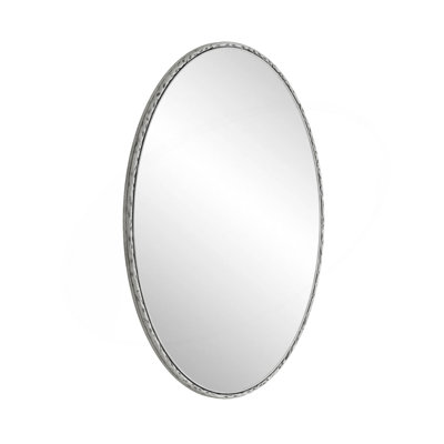 Iron Art Oval Retro Mirror, Antique Effect, Wall Hanging, Suitable For Bathroom, Bedroom, Living Room