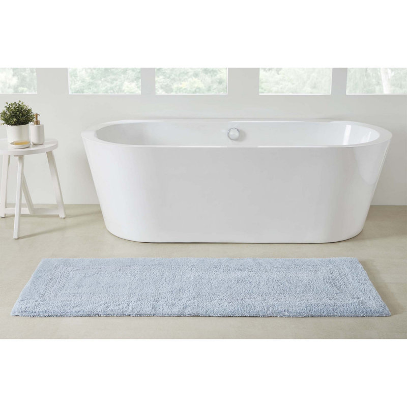 Jessica Ebern Designs Home Jessica Ring Spun Cotton Bath, Light Blue, Single - 24" L x 60" W