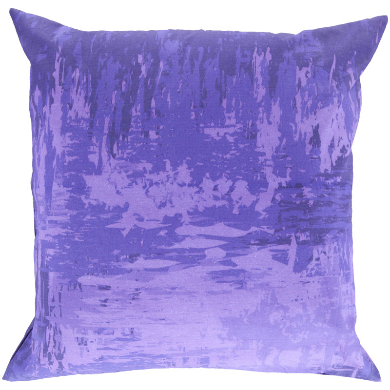 Coussin décoratif en coton, 22 po x 22 po, Lavande, Polyester