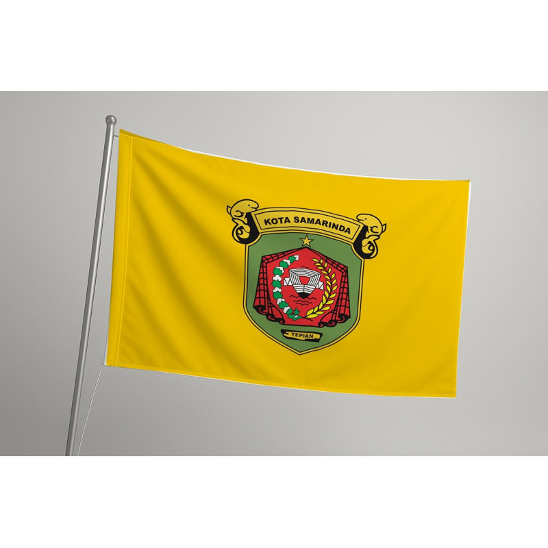 Drapeau de la ville de Samarinda - drapeau extérieur, 36" H x 60" W