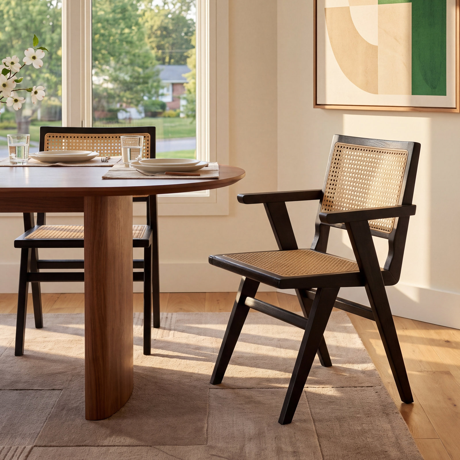 Atticus Dining Armchair, Black