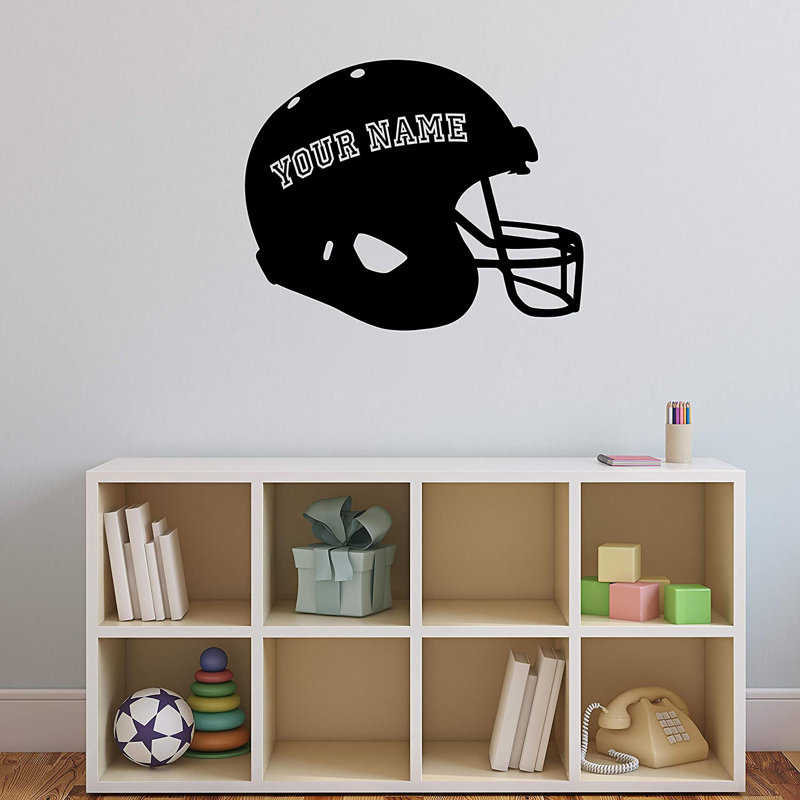 Adhésif décoratif casque de football Trinx - CS51, H 18 po x l 24 po, Noir, Oui