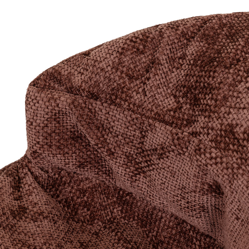 icon Orb Chenille Accent Chair Bean Bag, Gold, Purple