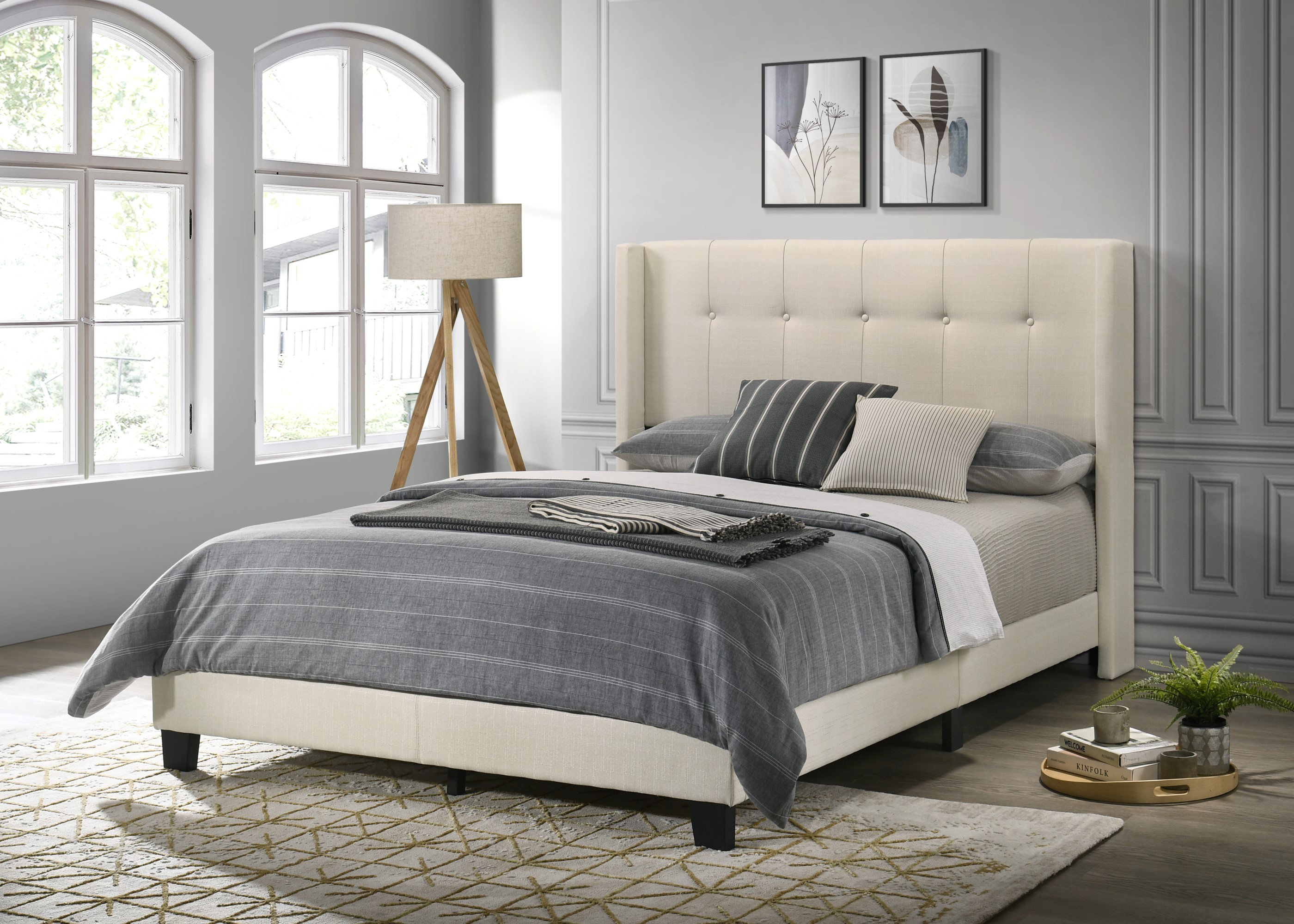 Lark Manor™ Arki Upholstered Wingback Bed & Reviews | Wayfair