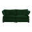 Green Chenille Two-Seater Sofa With L-Shaped Sectional