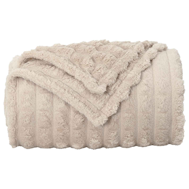 3.2-43 Throw Blanket, Beige, 150cm x 130cm
