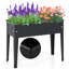 Lit de jardin surélevé Topbuy avec pieds en métal et jardin en pot