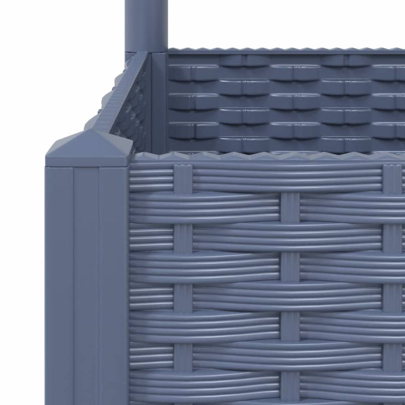 Latitude RunÂ® Garden Planter With Trellis PP, Dark Gray, 47.8" H x 31.5" W x 15.7" D