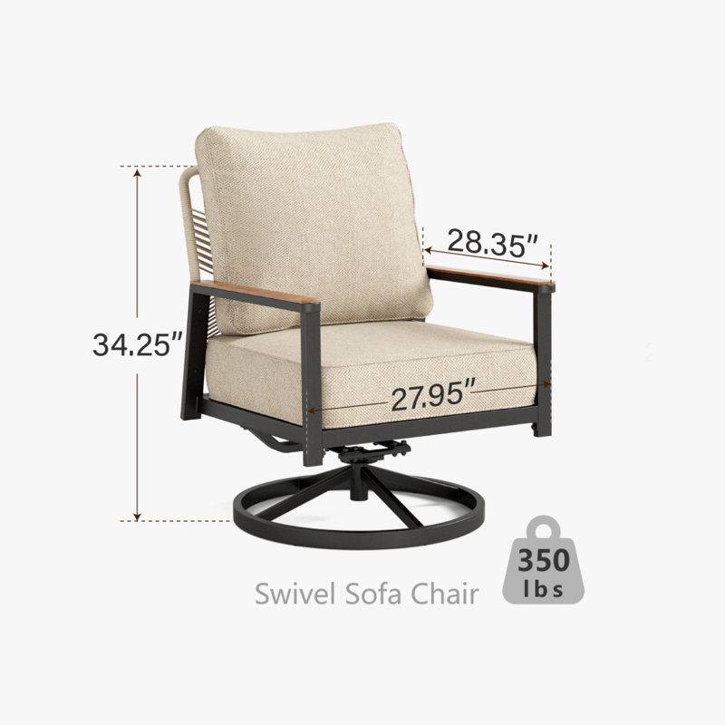 Swivel Outdoor Patio Lounge Chair