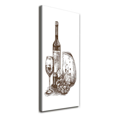 Wine And Snacks - Wrapped Canvas Print